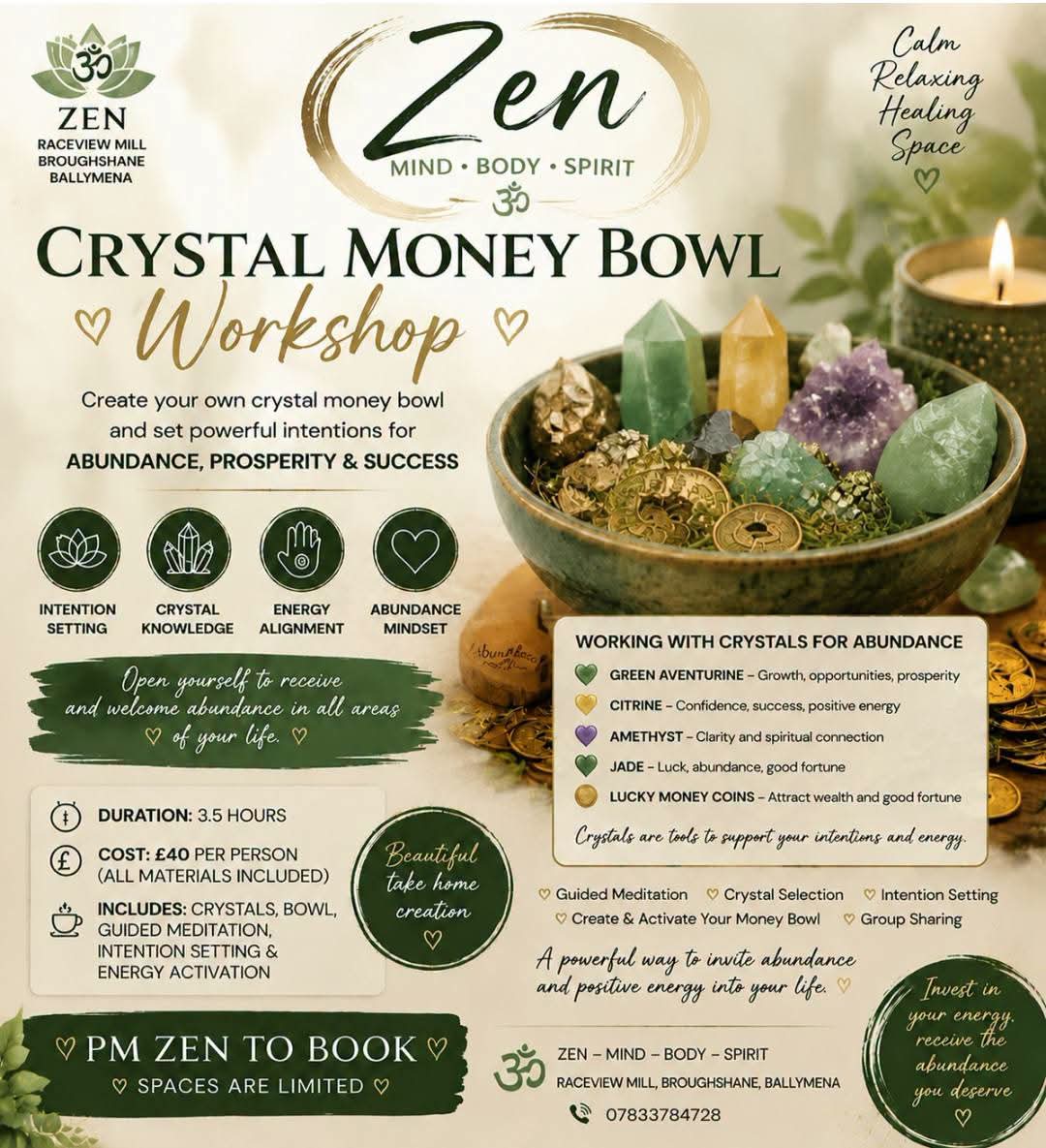 Crystal Money Bowl Workshop poster